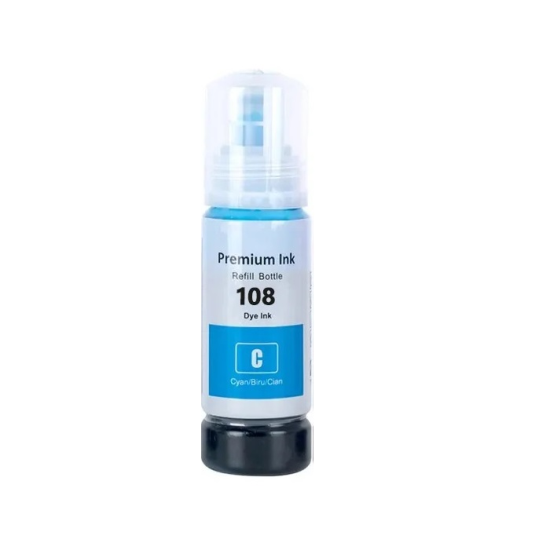 EPSON 108/C13T09C24A (ET-18100/L18050/L8050) Muadil Mavi EcoTank Kartuşu (70 ml)