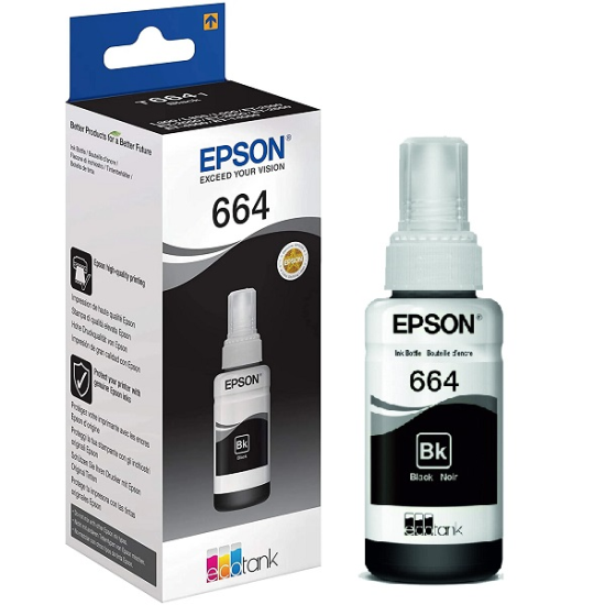 Epson T664-C13T66414A (L1300-L1450-L200-L300-L3050-L310-L355-L455-L486-L550-L565-L605-L655) (Black)
