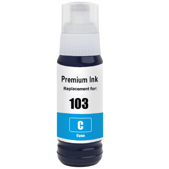 EPSON 103 (C13T00S24A) (EcoTank L1210-L1250-L3210-L3211-L3250-L3251-L3252-L3256-L3260-L3266-L5290-L5296-L11050) Muadil  Mavi Kartuşu (70 ml)