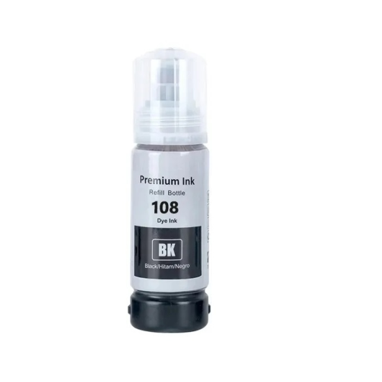 EPSON 108/C13T09C14A (ET-18100/L18050/L8050) Muadil Siyah EcoTank Kartuşu (127 ml)