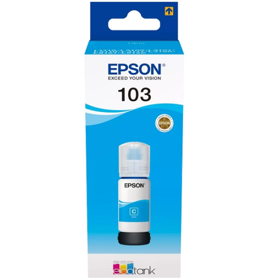 EPSON 103 (C13T00S24A) (EcoTank Cyan Ink Bottle) (65 ml)