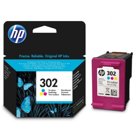 HP 302-F6U65AE (1110-2130-2132-2134-3630-3632-3633-3634-3636-3638-4520-4522-4523-4524-4525-4527-4528-3830-3831-3832-3833-3834-3835-4650-4652-4654-4655-4657-4658-5220-5230) Orjinal Renkli Kartuşu