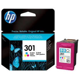 HP 301-CH562EE (1000-1010-1050-1510-1512-1514-2000-2050-2054-2510-2514-2540-2542-2544-2549-3000-3050-3052-3054-3055-3057-3059-2620-2622-2624-4630-4632-4634-4636-ENVY 4500-5530) Orjinal Renkli Kartuşu