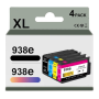HP 938XL-4S6Y2PE+4S6X9PE+4S6Y0PE+4S6Y1PE Muadil Siyah+Mavi+Kirmizi-Sari Kartusu (Multipack)